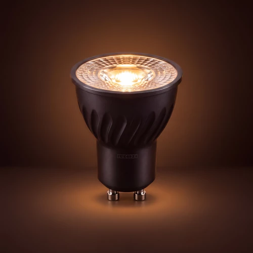 Lucide MR11 - Led bulb - Ø 3,5 cm - LED Dim to warm - GU10 (MR11) - 1x4W 2200K/3000K - Black - atmosphere 1